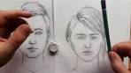 How to draw a face (woman) - YouTube