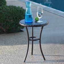 Outdoor Coral Coast Berea All Weather Wicker Side Table Wicker Side Table Side Table Clearance Outdoor Furniture