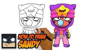 Gemming new brawler carl in brawl stars! How To Draw Brawl Stars Sandy Youtube