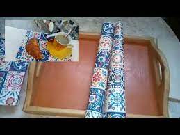 تزيين صينية قديمة وصنع بلاطو للحلويات شكل موزاييك افكار بالخشب رائعة بطريقة سهلة بسيطة youtube decorative tray wooden tray tray