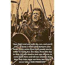 Search, discover and share your favorite freedom braveheart gifs. Amazon Com Braveheart Movie Quote Poster 24x36 Home Decor Print 24x36 Posters Prints