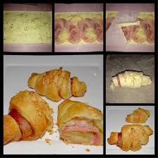 Gewürfelten schinken, gewürfelten käse, crème fraiche, 2 el kräuter, 1/2 tl salz und 1/4 tl gemahlenen pfeffer miteinander verrühren. Schinken Kase Croissants Ham Cheese Croissants Sabrinas Kuchenchaos