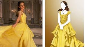 Colors include butter yellow and sunny yellow and has pearlized white snow accents throughout. How The Beauty And The Beast Costume Designer Reinvigorated Belle As Active Heroine Abc News