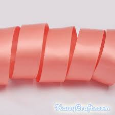Light Coral Pink Ribbon Double Faced Satin Ribbon Widths Etsy Coral Pink Light Coral Pink Ribbon