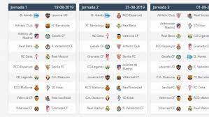 Conoce el calendario completo de la temporada 2020/21 de laliga santander. Calendario De Laliga 2019 2020 En Pdf Horarios De Partidos Y Jornadas