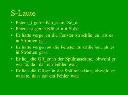 Hier haben sich mit der neuen rechtschreibung ein paar änderungen ergeben. Der S Laut Scharfes Ss Ss Vor Und Nachsilben Ppt Herunterladen