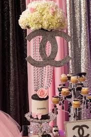 Chanel party decoration, chanel noir, digital download, fashion wall art, chanel decor, birthday party printable wall art. Chanel Birthday Party Ideas Photo 47 Of 112 Chanel Party Coco Chanel Birthday Party Chanel Birthday Party