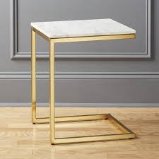Smartmarblebrassctableshs18 1x1 White Marble Side Table Marble End Tables Marble Side Tables