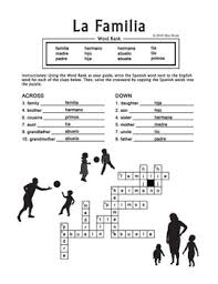 Check spelling or type a new query. La Familia Spanish Family Crossword Puzzle Worksheet By Miss Mindy