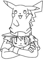 Pikachu Standing On Ash Ketchum Head On Pokemon Coloring Page Coloring Sky Pikachu Coloring Page Pokemon Coloring Pages Pokemon Coloring