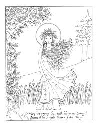 May Queen Catholic Coloring Page Catholic Coloring Coloring Pages Catholic Coloring Sheets