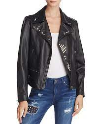 Hand Made Genuine Biker Leather Jacket Silver Studded Brando Style Front Zipper Black Moto Studded Leather Jacket Leather Jackets Women Leather Jacket