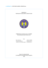 98 contoh proposal bisnis untuk inspirasi. Lampiran 1 Contoh Sampul Proposal