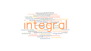 The synonym inevitable synonymous definition words: Integral Synonyms And Related Words What Is Another Word For Integral Grammartop Com