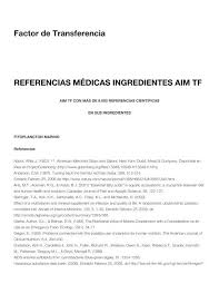 Maybe you would like to learn more about one of these? Referencias Medicas Ingredientes Aim Tf Factor De