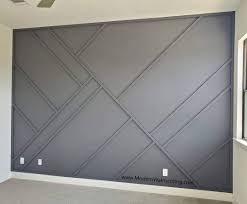 Modern Wainscoting On Instagram New House Build In Plano Paired With Our Beautiful Asymme Accent Wall Designs Accent Walls In Living Room Accent Wall Bedroom
