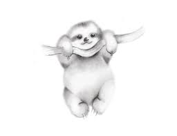 Sloth Drawing Print Nursery Wall Decor Baby Animal Art Baby Sloth Sketch Gender Neutral Baby Sloth Picture Grey Nursery Art Artwork Sloth Drawing Baby Animal Art Baby Animal Drawings