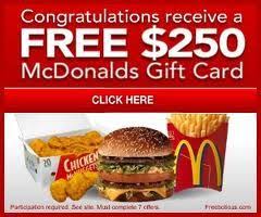 Free Mcdonalds Gift Card Find Out How To Get This 250 Mcdonald S Gift Card At No Cost Free Mcdonalds G Mcdonalds Gift Card Free Food Coupons Free Mcdonalds
