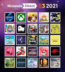 So welcome, to our prediction of what nintendo are going to show at e3 this month! Created A Bingo Sheet For Nintendo Direct E3 2021 Casualnintendo