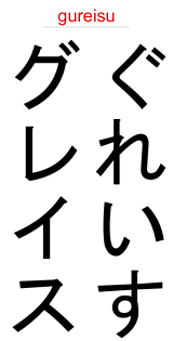 Mar 05, 2019 · the key to writing your name in japanese is not to write it the same way as in english, but how it's pronounced in japanese. Grace In Japanese Your Name In Katakana Hiragana And Romaji