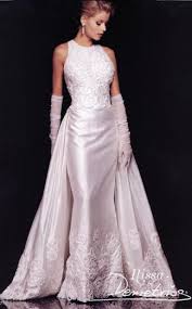 1998 Shantung Silk Detachable Train Beaded Top Wedding Dresses Bridal Gowns Wedding Dresses Satin