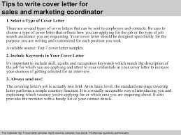 Maybe you would like to learn more about one of these? Sales And Marketing Coordinator Cover Letter