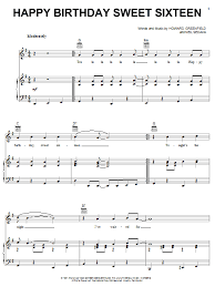 Free sheet music with guitar chords download. Happy Birthday Sweet Sixteen Sheet Music By Neil Sedaka For Piano Keyboard And Voice Noteflight Marketplace