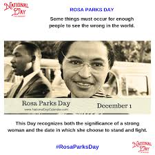 Rosa parks, mother of the civil rights movement. Rosa Parks Day December 1 National Day Calendar Rosa Parks National Day Calendar Day