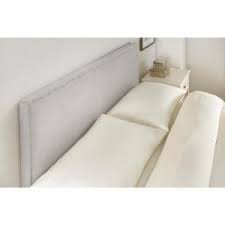 Stylewell Silverton Riverbed Taupe Upholstered King Bed With Square Back And Nailhead Trim 77 In 2020 King Upholstered Bed Fabric Upholstered Bed King Size Headboard