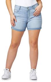 Wallflower Womens Juniors Plus Size Luscious Curvy Midthigh Shorts