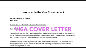 Sample letter of noc letter for visa application from company. Visa Cover Letter For Canada Australia Usa Uk And Schengen Area Sample Youtube
