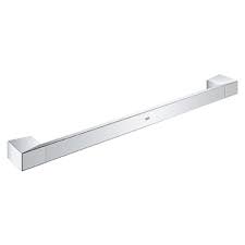 grohe selection cube 22 in towel bar in starlight chrome 40807000 the home depot towel bar polished chrome grohe