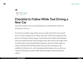In the showroom, brochure racks would still be filled with colorful materials showing the latest models, body styles, and colors for cars that were new when jimmy carter was in the white house. Checklist To Follow While Test Driving A New Car By Motor Uncle Issuu