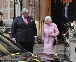Queen is escorted out of Goring Hotel ...