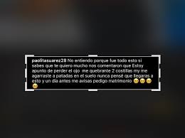 La Wendy on X: Paola Suárez vía instagram 😢 t.colGXkJhhDEF  X