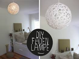 Diy Wie Du Eine Faden Lampe Perfekt Rund Hinbekommst