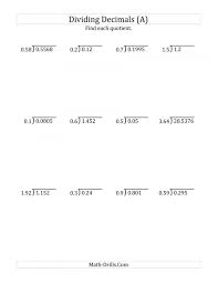dividing decimals worksheets 99worksheets