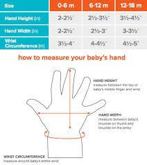 image result for baby glove size chart baby mittens