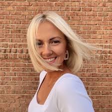 Beautiful Girl a bright blonde with a smudge root powered, top: forever21  @goldwellus #utahhair #utahhairstylist #prettyhair