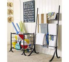 How To Organize Your Pool Toys Pool Decor Pool Towel Storage Pool Storage