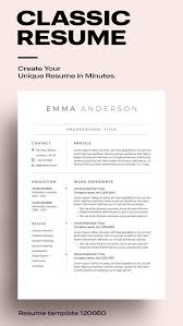 Classic Resume Template 120660 Color Grey Ms Word Resumeway Resume Template Unique Resume Graphic Design Resume
