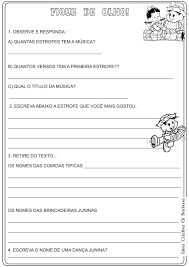 São joão batista é o santo festeiro e cujo dia de seu aniversário, em 24 de junho, é o dia das famosas festas juninas. Atividade Com Musica Festa De Sao Joao