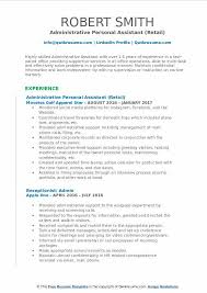 Use our free cv samples and land more writing a professional cv is a very important step in a job hunt. Administrative Personal Assistant Resume Samples Qwikresume