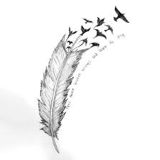 Best Feather Turning Into Birds Tattoo Design Cool Pencil Drawings Birds Tattoo Design Black Bird