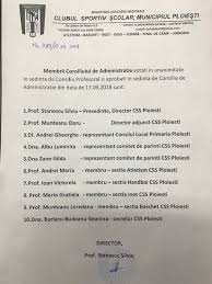 Maybe you would like to learn more about one of these? Consiliul De Administratie Clubul Sportiv Scolar Ploiesti