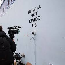 The museum of the moving image, new york, but you can watch it online here. He Will Not Divide Us Art Project Moves Overseas The Verge
