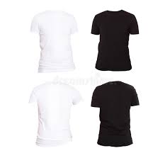 Front and back view black t shirt template design vector. T Shirt Template Front And Back View Mock Up Isolated On White Background Blank Shirt Black And White Shirts Set Stock Image Image Of Background Closeup 111111969