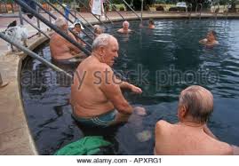 Approximately two million years old, the water has reputed therapeutic qualities and is perfect for a long soak. Natural Artesian Bore Baths Lightning Ridge Nsw Australia Stock Photo Alamy