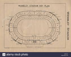 Wembley Stadium Vintage Seating Plan London Football
