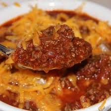 Chili Without Beans Is Full Of Beef Peppers Tomatoes And Spices It S So Flavorful And Just Right For Ga Chili Without Beans Chilli Recipes Bean Chili Recipe